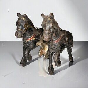 Rare Vintage Arcade Mfg Co Cast Iron Horses Please Read Description